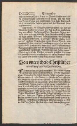 Von unterscheid Christlicher anruffung/ und der Heidnischen.