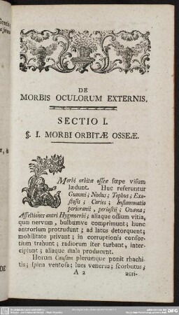 Sectio I. Morbi Orbitae Osseae
