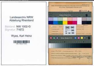 Entnazifizierung Karl Heinz Wyes, geb. 27.04.1912 (Kaufm.Angest.)