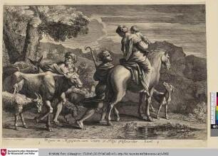 Moyses in Aegyptum cum uxore et filijs proficiscitur