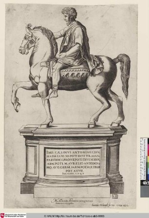 [Reiterstandbils des Kaisers Marc Aurel in Rom; Equestrian statue of the emperor Marcus Aurelius]