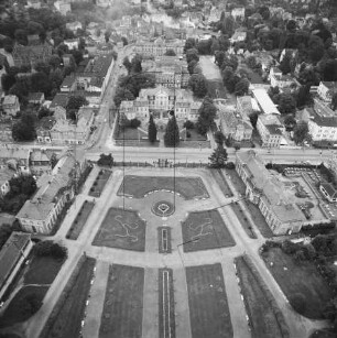 Orangerie in Gotha : Blickrichtung Osten zum Schloss Friedrichsthal