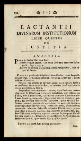 Liber Quintus De Justitia