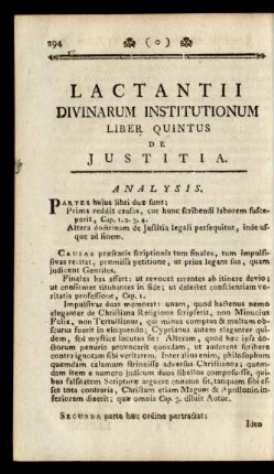 Liber Quintus De Justitia