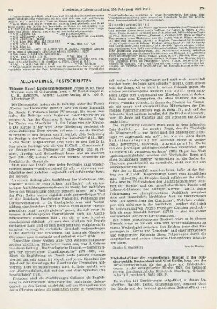 169-170 [Rezension] Kirche und Gemeinde