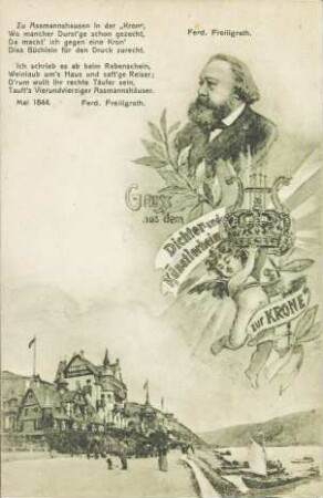 Gruss aus dem Dichter- und Künstlerheim zur Krone - Zu Assmannshausen [...]
