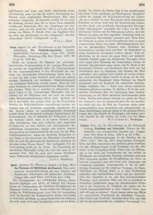 254-255 [Rezension] Schulze, Fritz, Erziehung und Unterricht