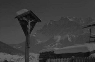 Lermoos: Zugspitze, Vordergrund Marterl