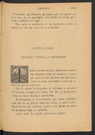 Capítulo XLIII - Ricardo vence la tentación