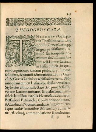 Theodorus Gaza.
