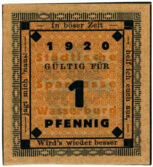 Geldschein / Notgeld, Pfennig, 1920