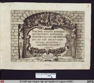 Praecipua aliquot Romanae antiquitatis ruinarum Monimenta, vivis prospectibus, ad veri imitationem affabre designata