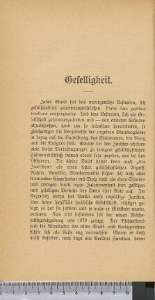 Geselligkeit