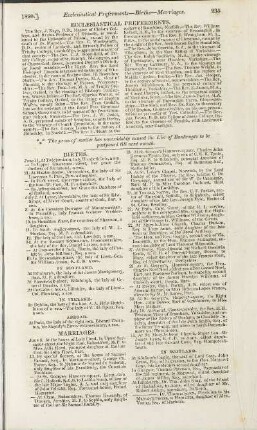 Ecclesiastical Preferments