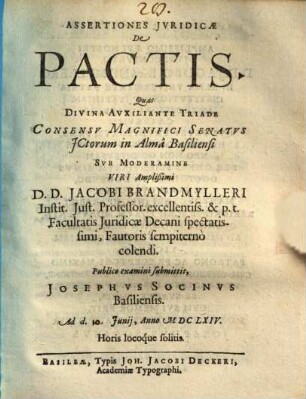 Assertiones iur. de pactis
