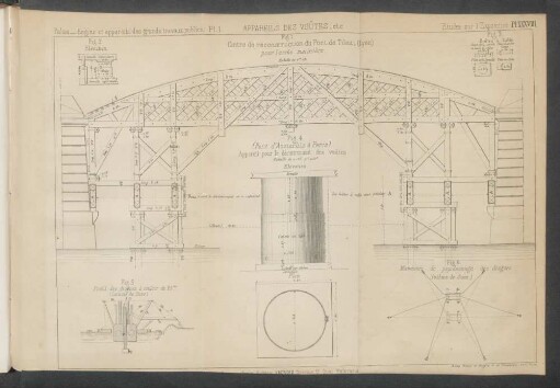 Pl. XXXVIII. Appareils des voûtes, etc.