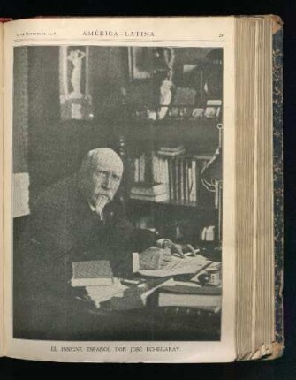 El insigne español Don José Echegaray. - [Retrato de fotografía]