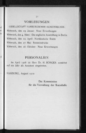 Vorlesungen