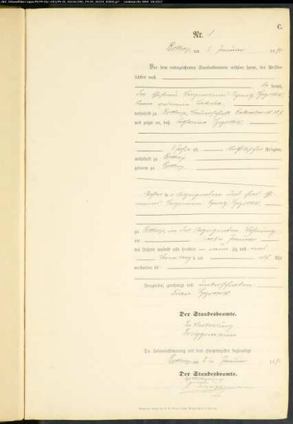 Sterberegister Standesamt Bottrop