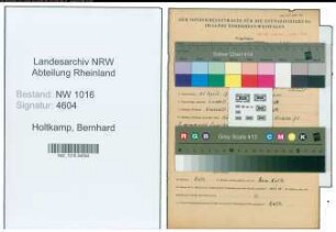Entnazifizierung Bernhard Holtkamp , geb. 21.04.1905 (Schlosser)