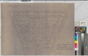 Geschäftsgebäude der Reichsbahn-Direktion Essen, Kellergeschoß: Grundriß [2 Exemplare], M. 1:200 Hgv, Sknr.: 2, Fanr.: 1, Bunr.: 162