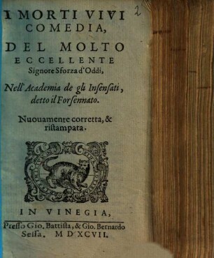 I morti vivi : comedia