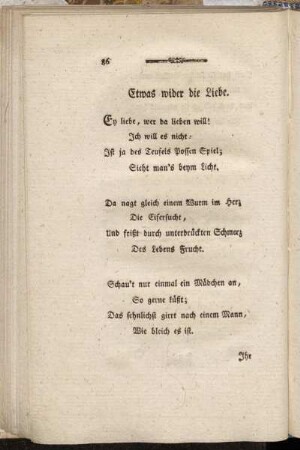 Etwas wider die Liebe. - Gelegenheits Ode 1779.
