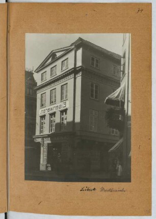 Wohn- und Geschäftshaus, Lübeck: Ansicht (aus: Skizzen- und Fotoalbum 25)