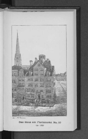 Das Haus am Fischmarkt No. 10 um 1830