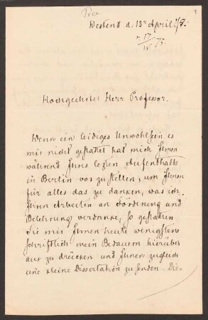 Nachlass von Heinrich Brunn (1822 - 1894) - BSB Brunniana, 3. Treu, Georg