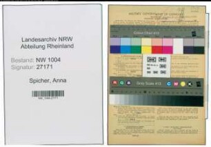 Entnazifizierung Anna Spicher , geb. 23.02.1891 (Geschaeftsfuehrerin)