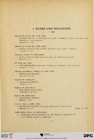 I. Bilder und Miniaturen (Nr. 1-608)