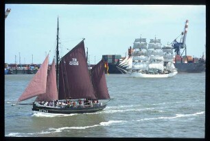 Segelschiffe "Astarte" und "Danmark"