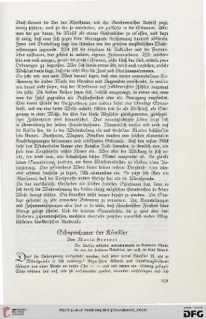 Schopenhauer der Künstler