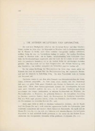3. Die antiken Skulpturen und Gipsabgüsse