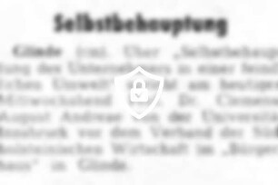 Selbstbehauptung