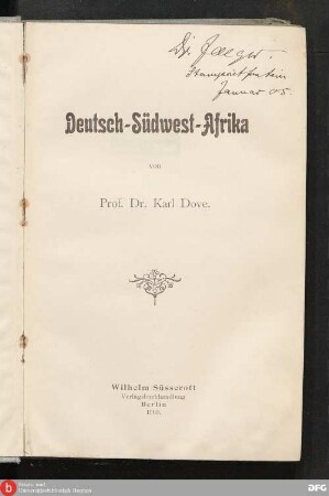 Deutsch-Südwest-Afrika