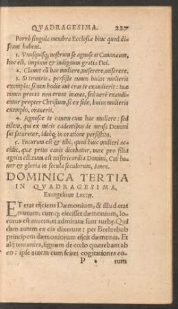 Dominica Tertia In Quadragesima ...