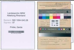 Entnazifizierung Gerda Fricke , geb. 28.05.1912 ()