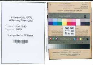 Entnazifizierung Wilhelm Kampschulte , geb. 15.03.1902 (Konstrukteur)