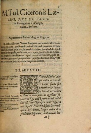 Laelius, sive de amicitia dialogus ad T. Pomponium Atticum