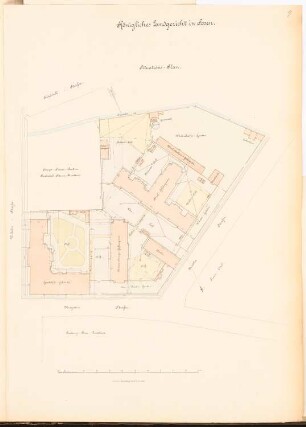Landgericht und Gefängnis, Posen: Lageplan