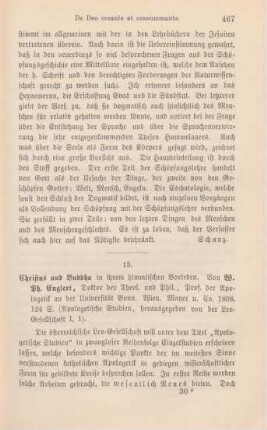 467-469 [Rezension] Englert, Winfrid P., Christus und Buddha in ihrem himmlischen Vorleben