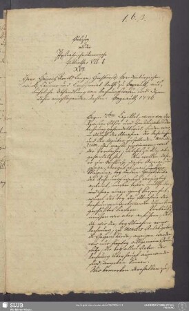 Auszug aus der Physicalischen ökonomischen Bibliothec