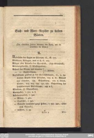 Sach- und Wort-Register zu beiden Bänden.