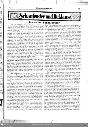 Schaufenster und Reklame