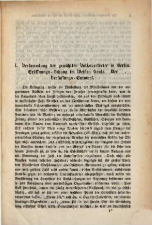 Geschichte der preußischen National-Versammlung und der gleichzeitigen Berliner Bewegungen