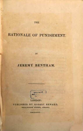 The rationale of punishment