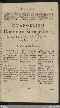 Evangelium Dominica Sexagesimae