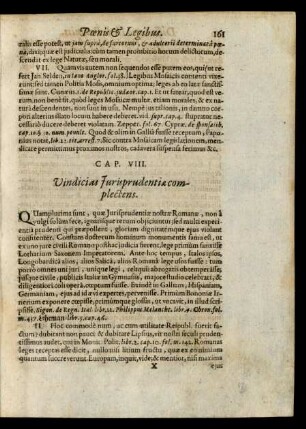 Cap. VIII. Vindicias Jurisprudentiae complectens.